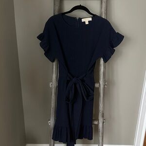 Michael Kors Midnight Blue Textured Dress